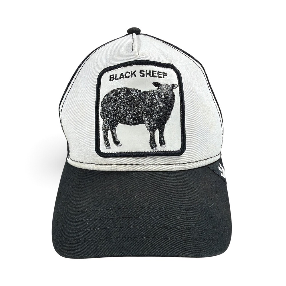 Goorin Bros The Farm Trucker Cap Mens OS Black Sheep Adjustable Snapback Hat